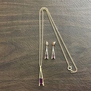 Avon Vintage Gold Necklace & Earrings